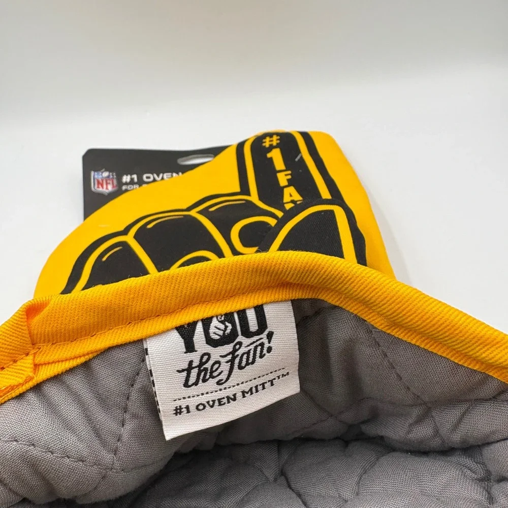 NFL Pittsburgh Steelers #1 Fan Oven Mitt Foam Finger Style‎ Yellow Black Cotton
